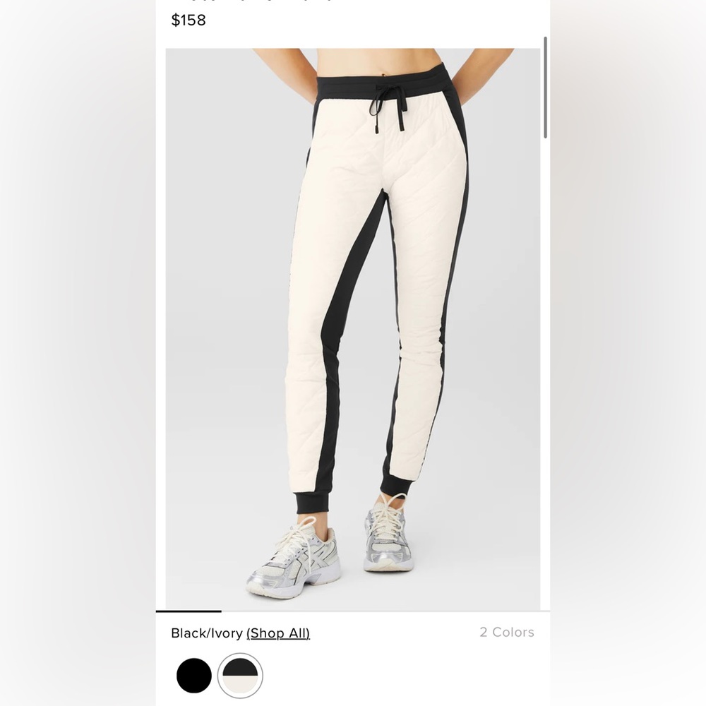 Alo Yoga Winter Warm High-Waist Moto Puffer Pants